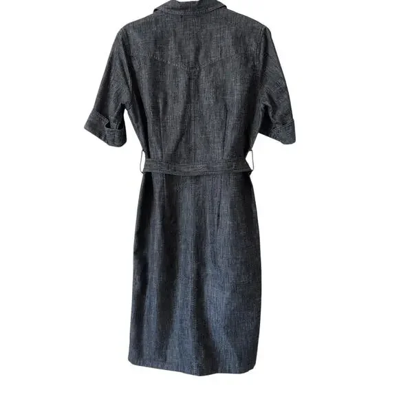 Country Road Womens 10 Button Down Shirt Dress Denim Western Cowgirl Modest $249 - Picture 2 of 8